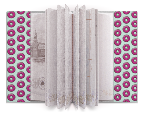 Заказать обложку для паспорта в Москве. Обложка для паспорта пончик от Mari_M - готовые дизайны и нанесение принтов.