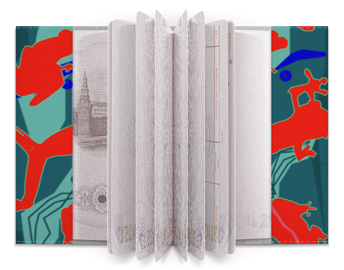 Заказать обложку для паспорта в Москве. Обложка для паспорта Древесные лягушки от Asparagus Lab + Masha Saunders - готовые дизайны и нанесение принтов.