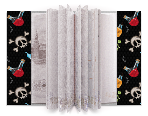 Заказать обложку для паспорта в Москве. Обложка для паспорта Бутылочки с различными ведьминскими зельями от IrinkaArt  - готовые дизайны и нанесение принтов.