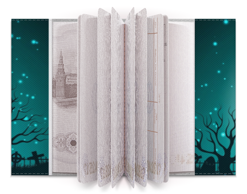 Заказать обложку для паспорта в Москве. Обложка для паспорта Хеллоуин от Irika - готовые дизайны и нанесение принтов.