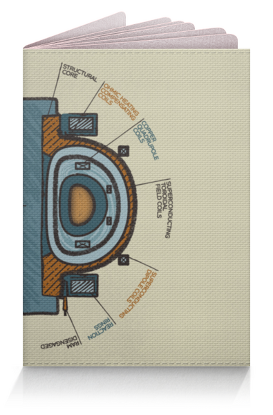 Заказать обложку для паспорта в Москве. Обложка для паспорта ТОКАМАК, цветная схема от Надежда Лобес - готовые дизайны и нанесение принтов.
