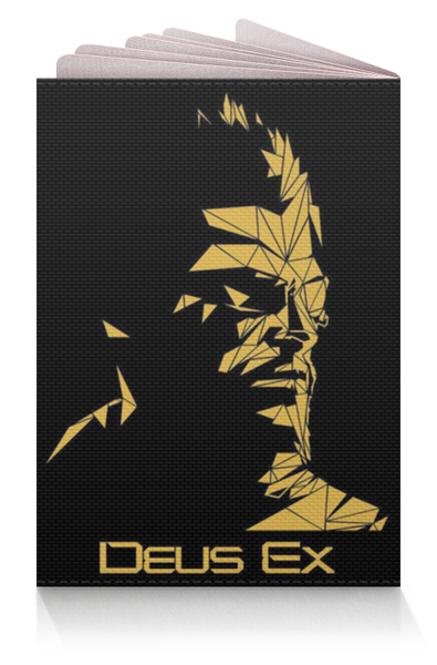 Заказать обложку для паспорта в Москве. Обложка для паспорта Deus Ex от GeekFox  - готовые дизайны и нанесение принтов.