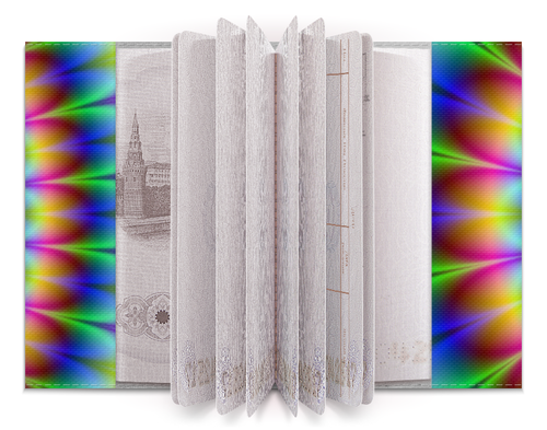 Заказать обложку для паспорта в Москве. Обложка для паспорта Радужная от Apfelbaum - готовые дизайны и нанесение принтов.