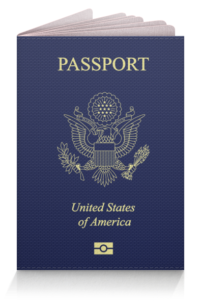 Обложка для паспорта из натуральной кожи «Крейзи» рыжего цвета