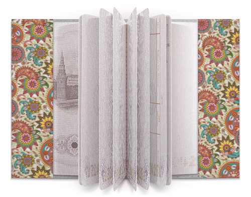 Заказать обложку для паспорта в Москве. Обложка для паспорта Пейсли (Народные мотивы) от Аня Лукьянова - готовые дизайны и нанесение принтов.
