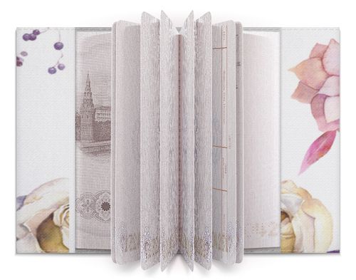 Заказать обложку для паспорта в Москве. Обложка для паспорта Цветочная обложка на паспорт от solariren - готовые дизайны и нанесение принтов.