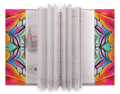 Заказать обложку для паспорта в Москве. Обложка для паспорта Mandala HD2 от Мастер Спектр - готовые дизайны и нанесение принтов.