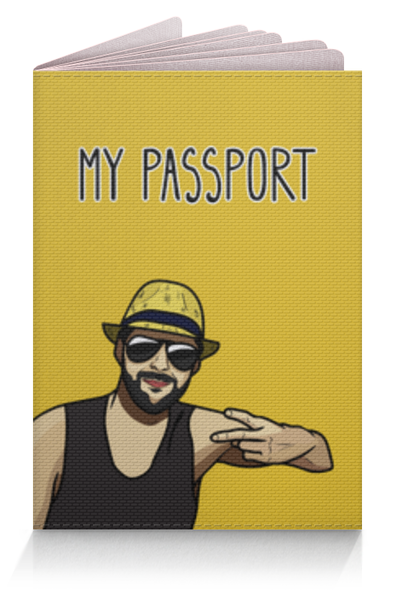 Заказать обложку для паспорта в Москве. Обложка для паспорта Солнечная обложка с модным парнем от ekaterinavolkova@mail.ru - готовые дизайны и нанесение принтов.