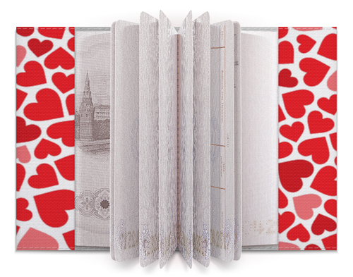 Заказать обложку для паспорта в Москве. Обложка для паспорта Любовь от Александр Гришин - готовые дизайны и нанесение принтов.