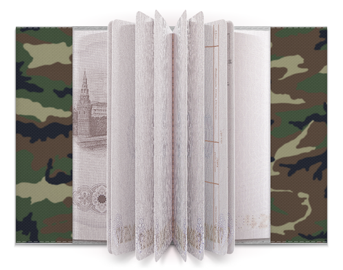 Заказать обложку для паспорта в Москве. Обложка для паспорта Камуфляж от Nalivaev - готовые дизайны и нанесение принтов.
