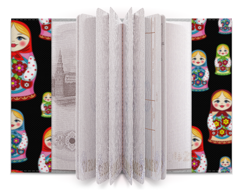 Заказать обложку для паспорта в Москве. Обложка для паспорта Матрёшки от nadegda - готовые дизайны и нанесение принтов.
