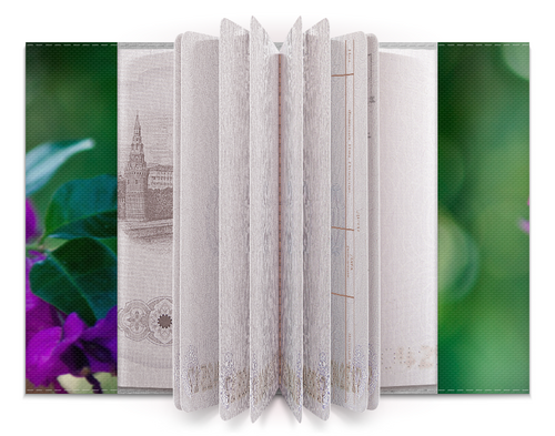 Заказать обложку для паспорта в Москве. Обложка для паспорта Бугенвиллия от ElenaE  - готовые дизайны и нанесение принтов.