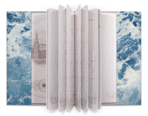 Заказать обложку для паспорта в Москве. Обложка для паспорта Oceane Waves от Дарья  - готовые дизайны и нанесение принтов.