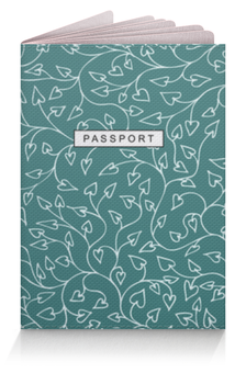 Заказать обложку для паспорта в Москве. Обложка для паспорта Узор с мелкими сердечками от Yashroom - готовые дизайны и нанесение принтов.