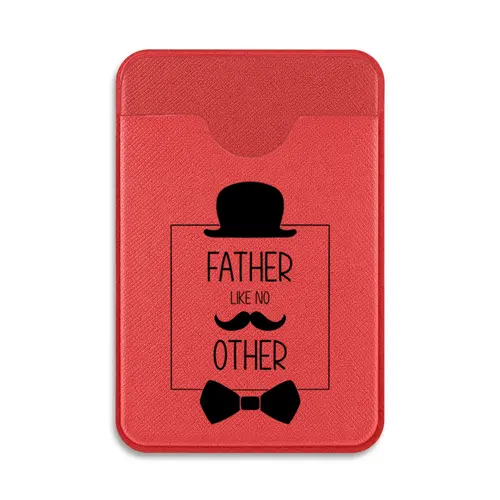 Заказать кошелек в Москве. Картхолдер на телефон Father папа черный от tigerda  - готовые дизайны и нанесение принтов.