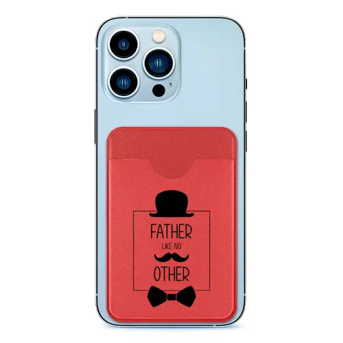 Заказать кошелек в Москве. Картхолдер на телефон Father папа черный от tigerda  - готовые дизайны и нанесение принтов.