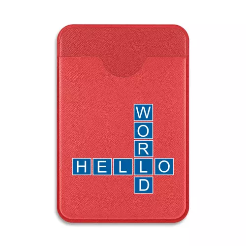 Заказать кошелек в Москве. Картхолдер на телефон HELLO WORLD от Nalivaev - готовые дизайны и нанесение принтов.