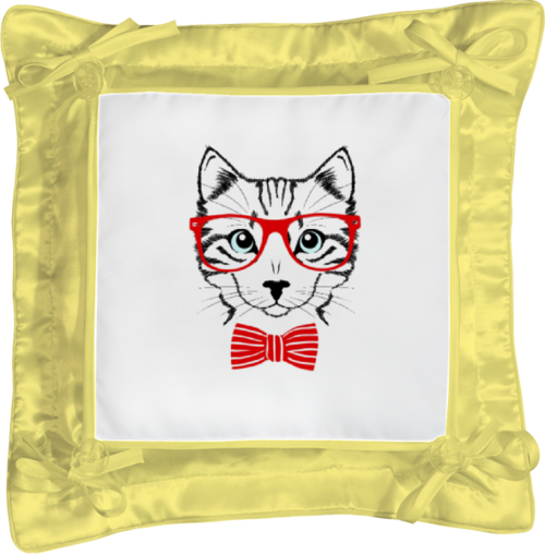 Заказать подушку в Москве. Подушка простая Кошка от YellowCloverShop - готовые дизайны и нанесение принтов.