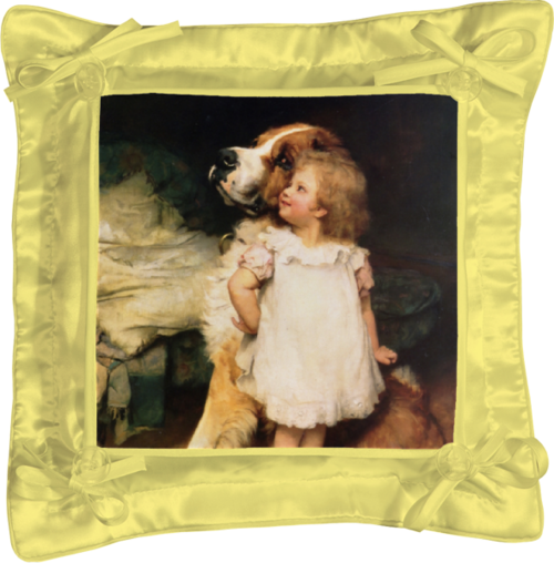 Заказать подушку в Москве. Подушка простая Картина Артура Элсли (1860-1952) от Apfelbaum - готовые дизайны и нанесение принтов.