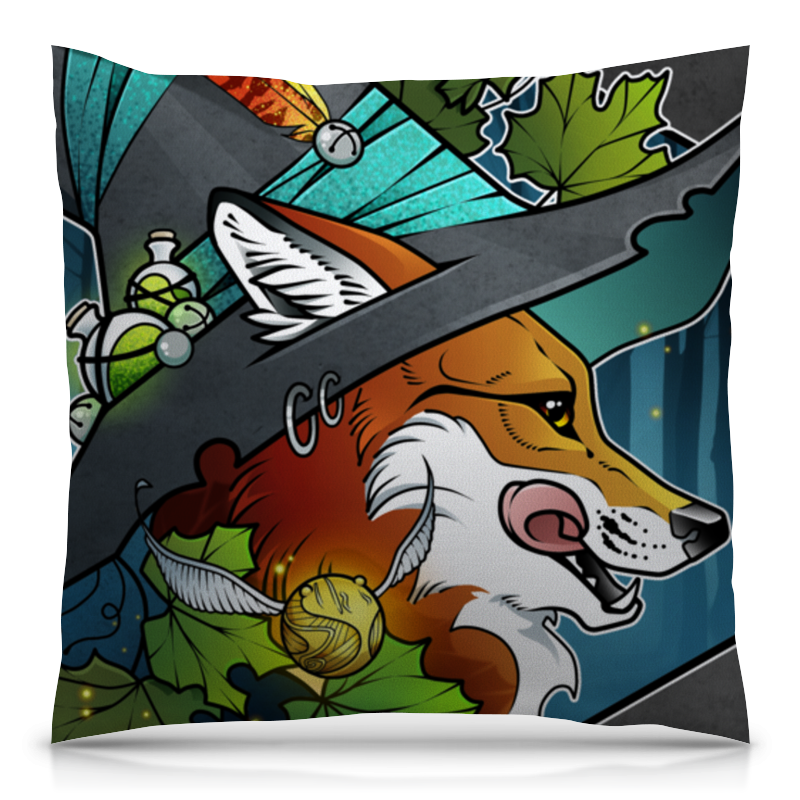 Printio Подушка 40x40 см с полной запечаткой Fox the witch