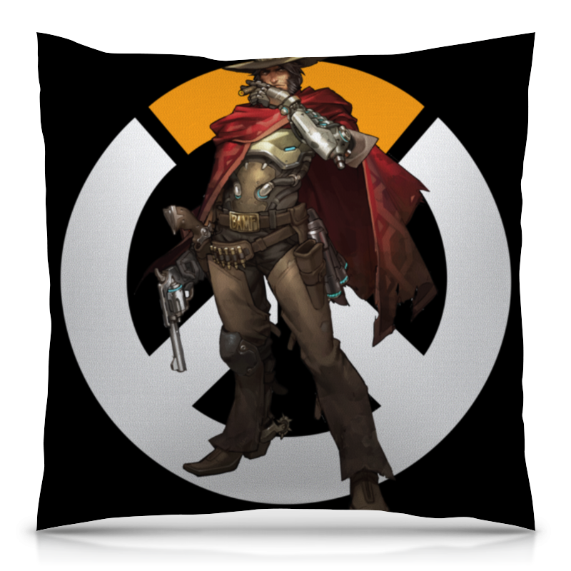 Printio Подушка 40x40 см с полной запечаткой Mccree overwatch / маккри овервотч