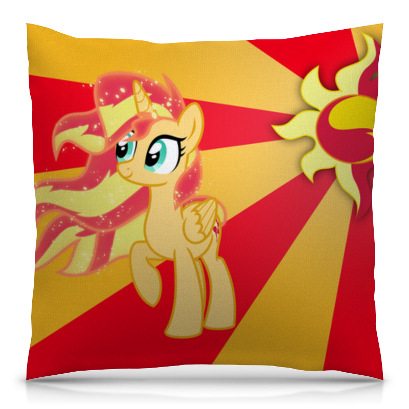 Printio Подушка 40x40 см с полной запечаткой Sunset shimmer color line