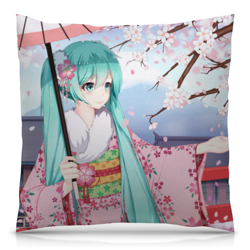 Printio Подушка 40x40 см с полной запечаткой Hatsune miku printio футболка с полной запечаткой женская miku hatsune