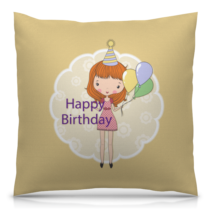 Printio Подушка 40x40 см с полной запечаткой День рождения подушка детская каждый день с рождения 30х40 см