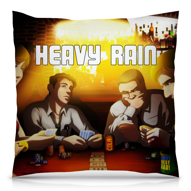 цена Printio Подушка 40x40 см с полной запечаткой Heavy rain