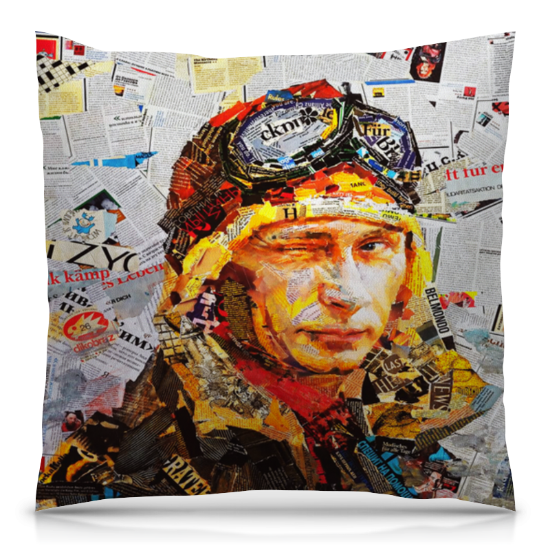 цена Printio Подушка 40x40 см с полной запечаткой Putin