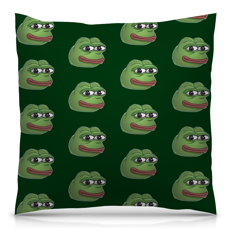 Printio Подушка 40x40 см с полной запечаткой Лягушонок пепе - pepe frog printio подушка 60x40 см с полной запечаткой лягушонок пепе pepe frog