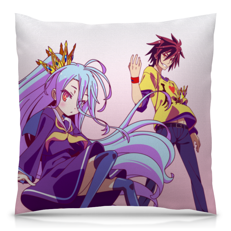 Printio Подушка 40x40 см с полной запечаткой No game no life printio подушка 40x40 см с полной запечаткой no game no life