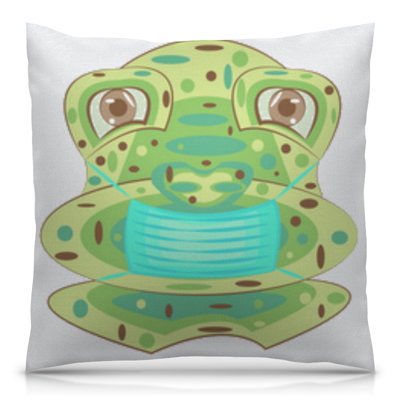 Printio Подушка 40x40 см с полной запечаткой Жаба в маске printio сумка с полной запечаткой жаба в маске