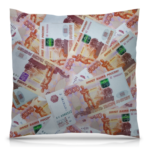 Заказать подушку в Москве. Подушка 40x40 см с полной запечаткой Деньги от THE_NISE  - готовые дизайны и нанесение принтов.