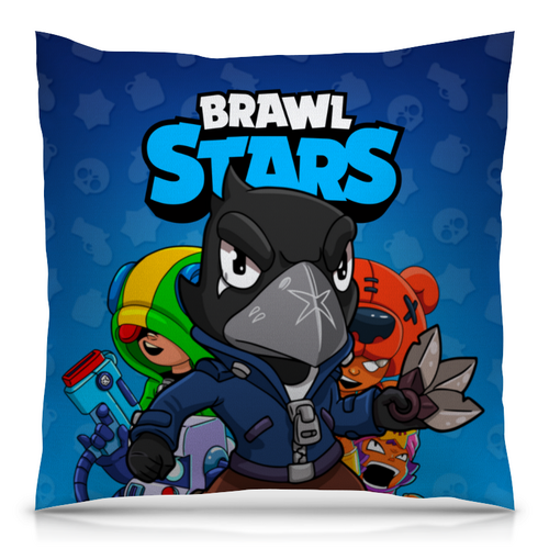 Заказать подушку в Москве. Подушка 40x40 см с полной запечаткой BRAWL STARS от geekbox - готовые дизайны и нанесение принтов.