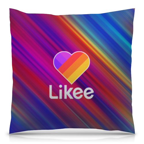 Заказать подушку в Москве. Подушка 40x40 см с полной запечаткой Likee  от DESIGNER   - готовые дизайны и нанесение принтов.