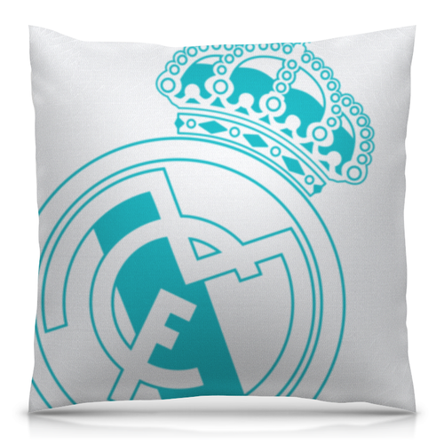 Заказать подушку в Москве. Подушка 40x40 см с полной запечаткой Реал Мадрид от geekbox - готовые дизайны и нанесение принтов.