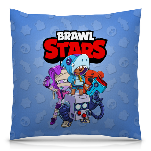 Заказать подушку в Москве. Подушка 40x40 см с полной запечаткой BRAWL STARS от geekbox - готовые дизайны и нанесение принтов.