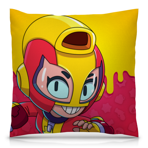 Заказать подушку в Москве. Подушка 40x40 см с полной запечаткой BRAWL STARS MAX от geekbox - готовые дизайны и нанесение принтов.