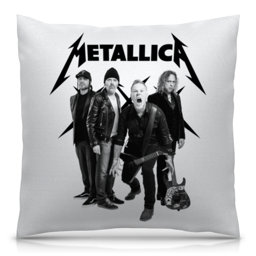 Заказать подушку в Москве. Подушка 40x40 см с полной запечаткой Metallica от geekbox - готовые дизайны и нанесение принтов.