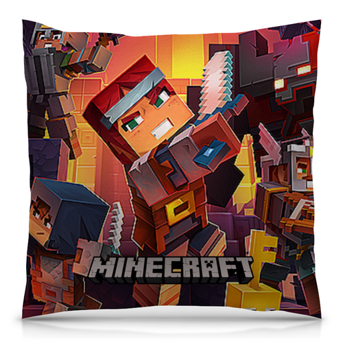 Заказать подушку в Москве. Подушка 40x40 см с полной запечаткой MINECRAFT от robus - готовые дизайны и нанесение принтов.