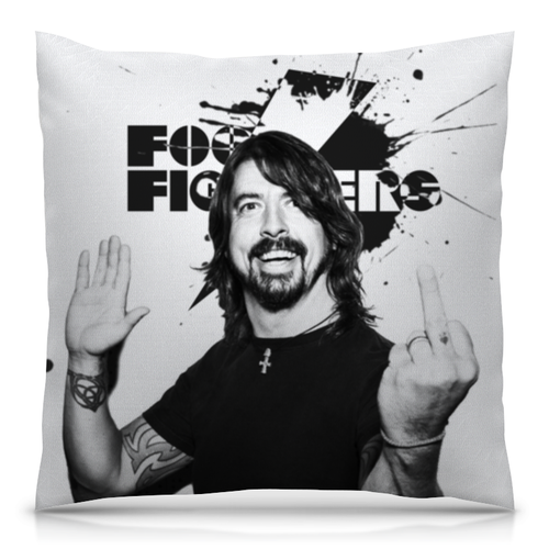 Заказать подушку в Москве. Подушка 40x40 см с полной запечаткой Foo Fighters от geekbox - готовые дизайны и нанесение принтов.
