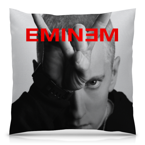 Заказать подушку в Москве. Подушка 40x40 см с полной запечаткой Eminem от THE_NISE  - готовые дизайны и нанесение принтов.