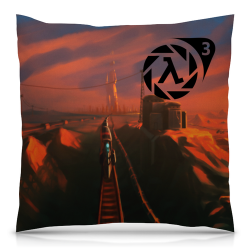 Заказать подушку в Москве. Подушка 40x40 см с полной запечаткой Half-Life от THE_NISE  - готовые дизайны и нанесение принтов.