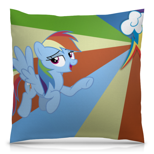 Заказать подушку в Москве. Подушка 40x40 см с полной запечаткой Rainbow Dash Color Line от shadow_dash - готовые дизайны и нанесение принтов.