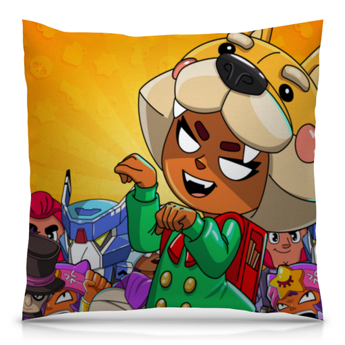 Заказать подушку в Москве. Подушка 40x40 см с полной запечаткой BRAWL STARS NITA от geekbox - готовые дизайны и нанесение принтов.
