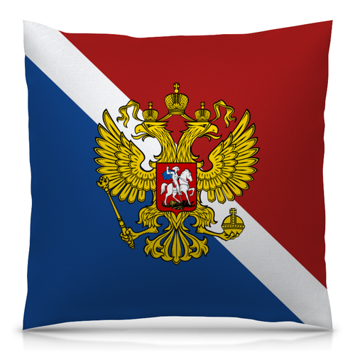 Заказать подушку в Москве. Подушка 40x40 см с полной запечаткой Флаг России от THE_NISE  - готовые дизайны и нанесение принтов.