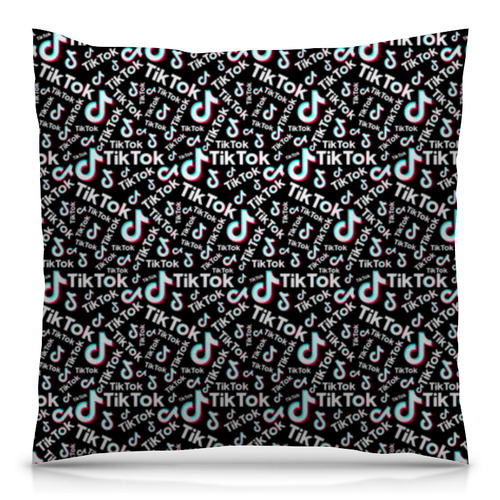 Заказать подушку в Москве. Подушка 40x40 см с полной запечаткой TikTok  от DESIGNER   - готовые дизайны и нанесение принтов.