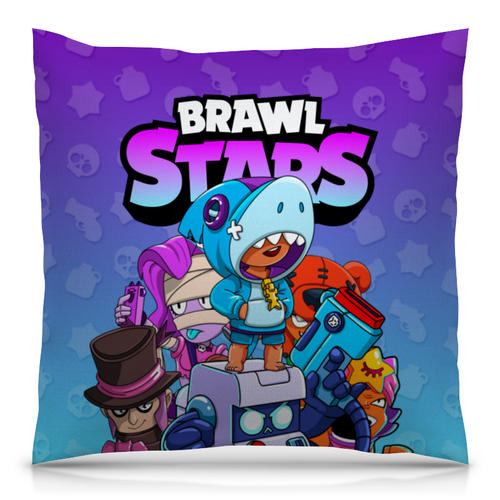 Заказать подушку в Москве. Подушка 40x40 см с полной запечаткой BRAWL STARS от geekbox - готовые дизайны и нанесение принтов.
