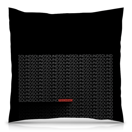 Заказать подушку в Москве. Подушка 40x40 см с полной запечаткой Techno sound от cubik art  - готовые дизайны и нанесение принтов.
